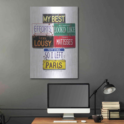 Luxe Metal Art 'Rockwell Lousy Matisses' by Gregory Constantine, Metal Wall Art,24x36