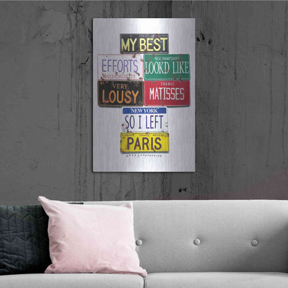 Luxe Metal Art 'Rockwell Lousy Matisses' by Gregory Constantine, Metal Wall Art,24x36
