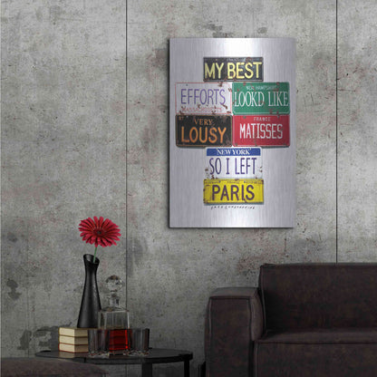 Luxe Metal Art 'Rockwell Lousy Matisses' by Gregory Constantine, Metal Wall Art,24x36