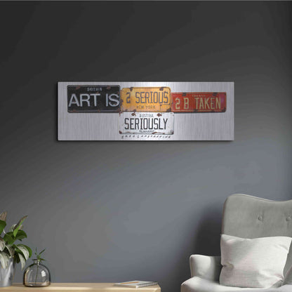 Luxe Metal Art 'Reinhardt Seriously' by Gregory Constantine, Metal Wall Art,36x12