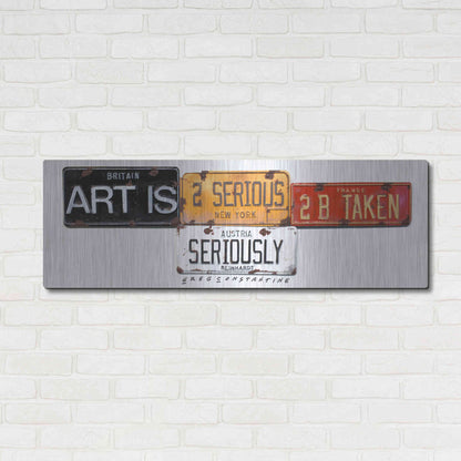 Luxe Metal Art 'Reinhardt Seriously' by Gregory Constantine, Metal Wall Art,48x16