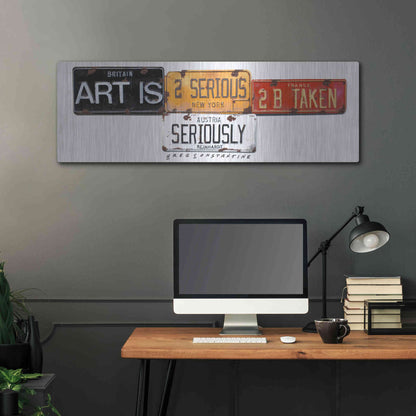 Luxe Metal Art 'Reinhardt Seriously' by Gregory Constantine, Metal Wall Art,48x16