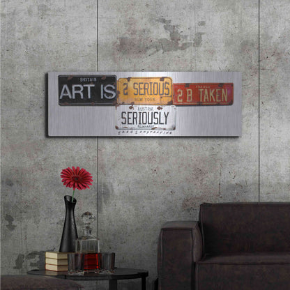 Luxe Metal Art 'Reinhardt Seriously' by Gregory Constantine, Metal Wall Art,48x16