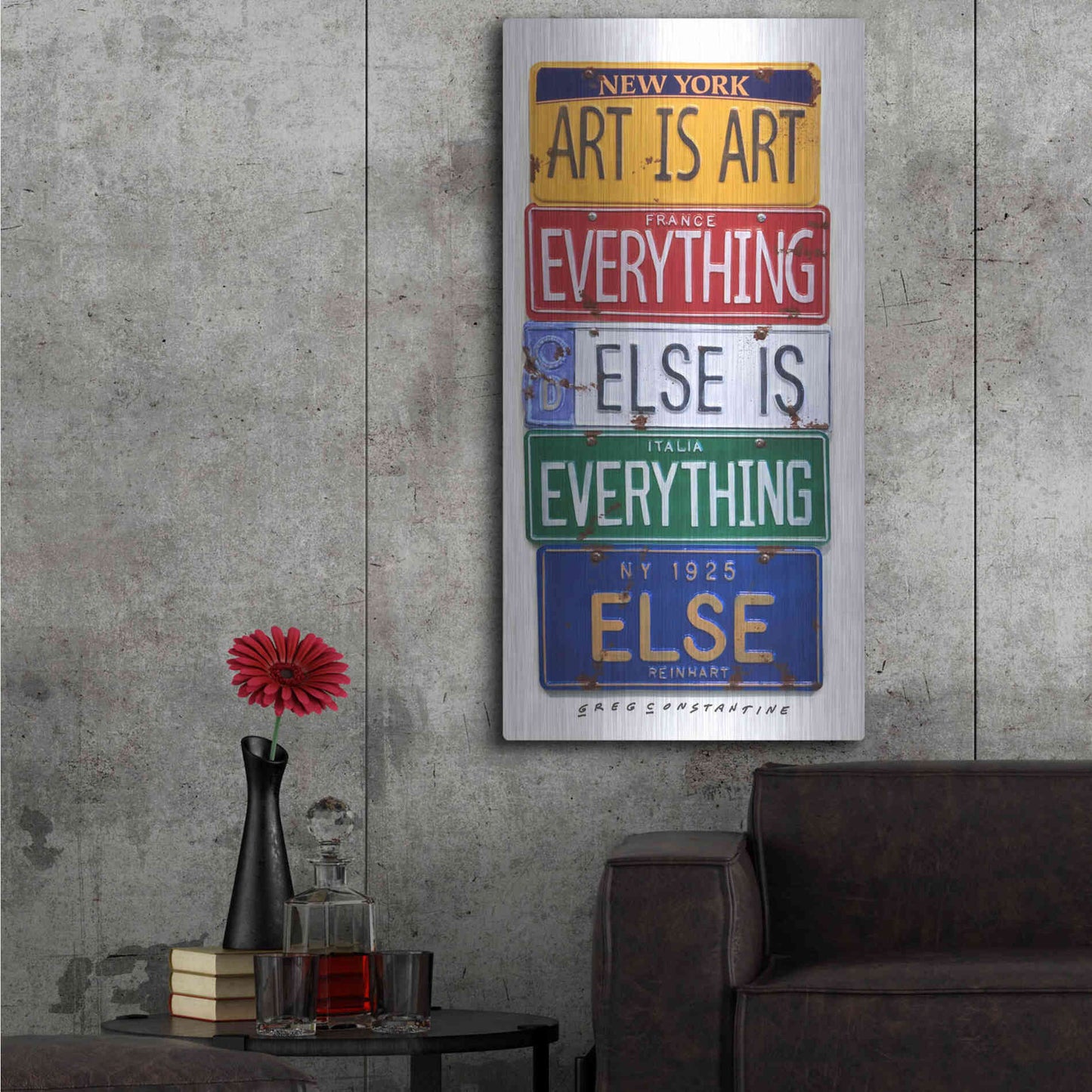 Luxe Metal Art 'Reinhardt Everything Else' by Gregory Constantine, Metal Wall Art,24x48
