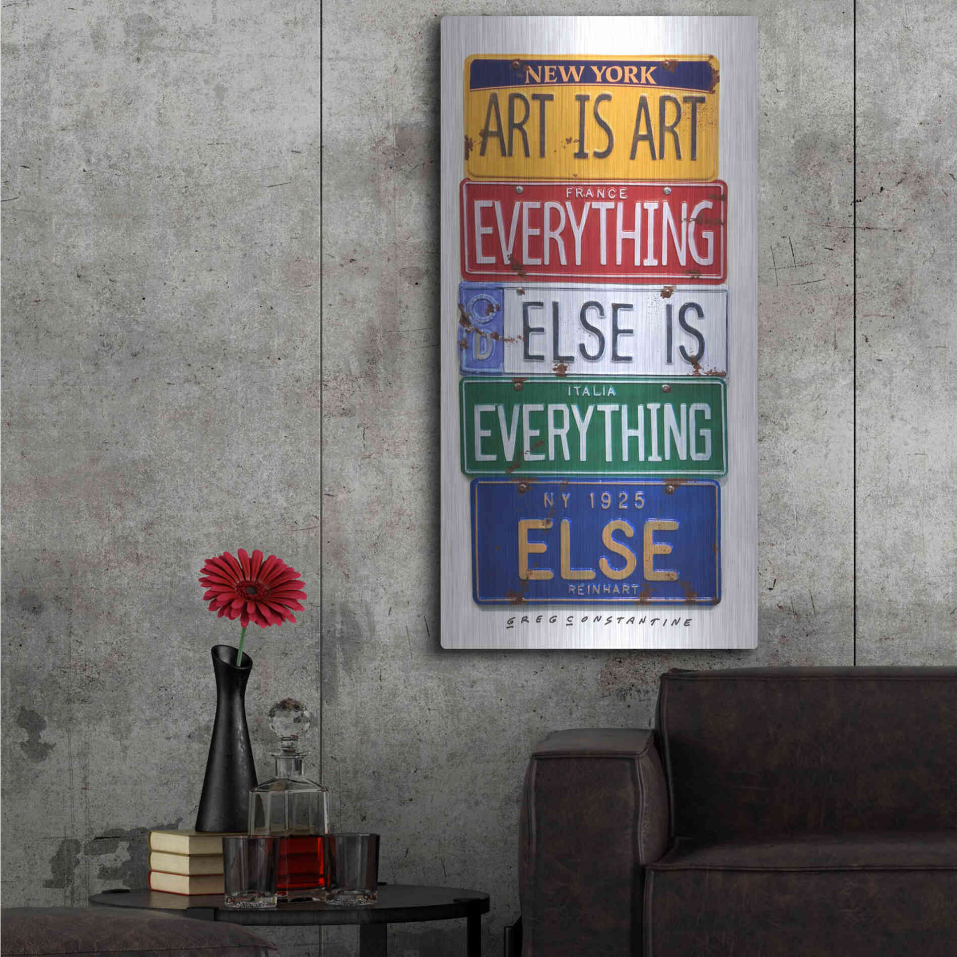 Luxe Metal Art 'Reinhardt Everything Else' by Gregory Constantine, Metal Wall Art,24x48