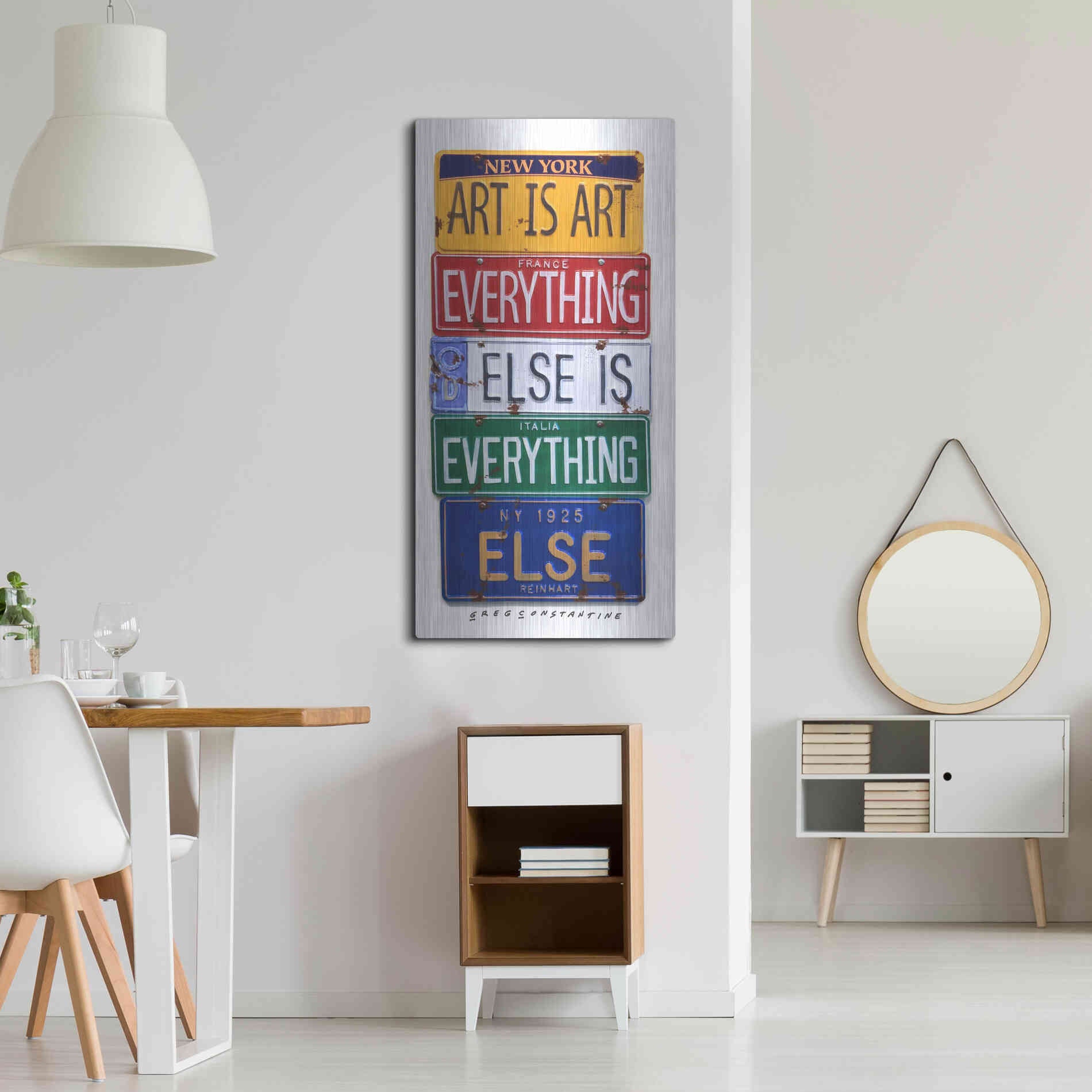 Luxe Metal Art 'Reinhardt Everything Else' by Gregory Constantine, Metal Wall Art,24x48