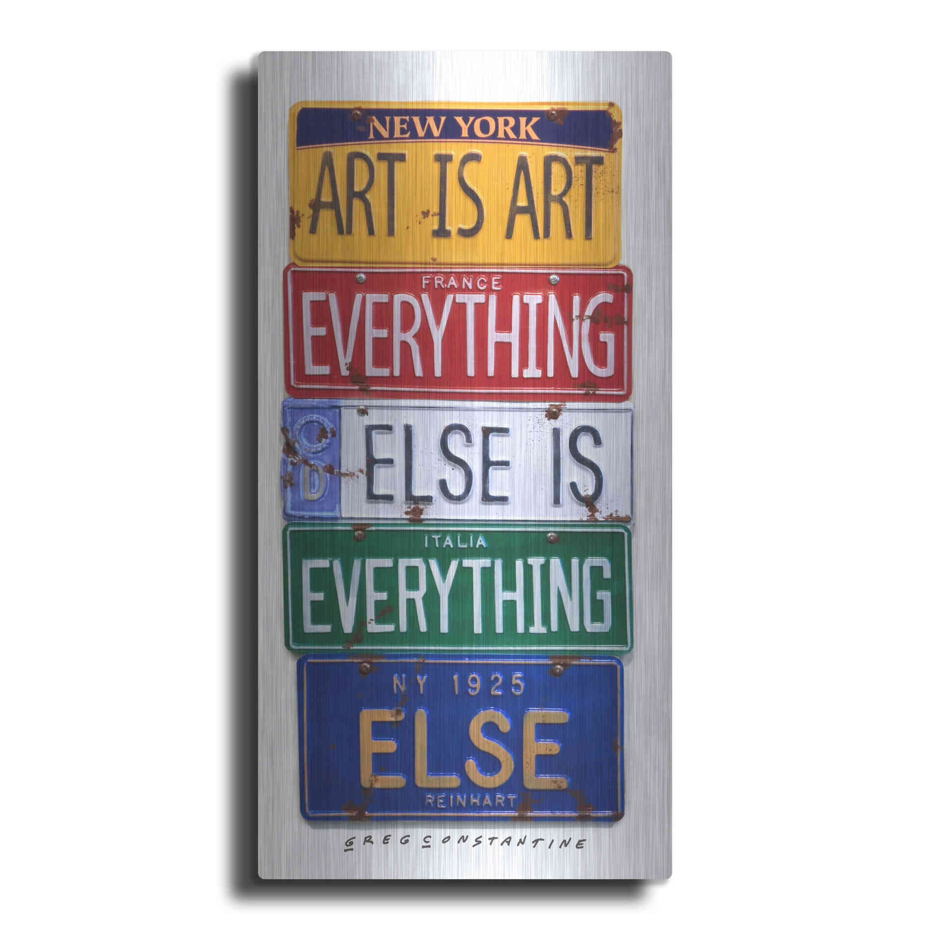 Luxe Metal Art 'Reinhardt Everything Else' by Gregory Constantine, Metal Wall Art
