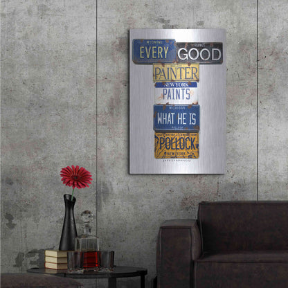 Luxe Metal Art 'Pollock Every Painter' by Gregory Constantine, Metal Wall Art,24x36