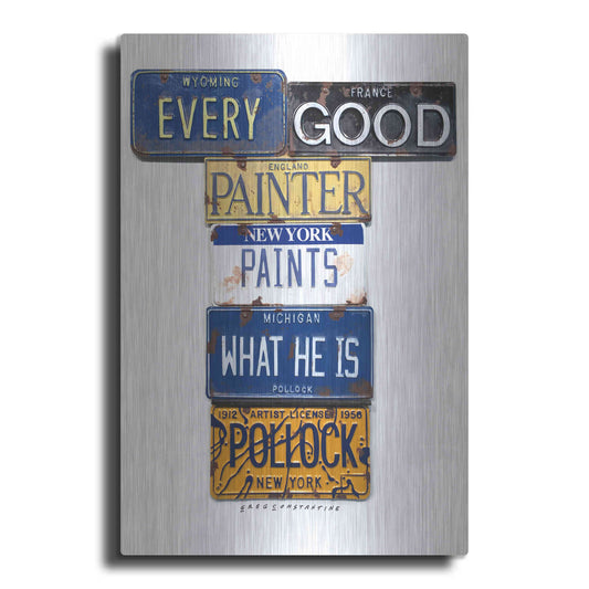 Luxe Metal Art 'Pollock Every Painter' by Gregory Constantine, Metal Wall Art