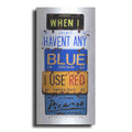 Luxe Metal Art 'Picasso Use Red' by Gregory Constantine, Metal Wall Art