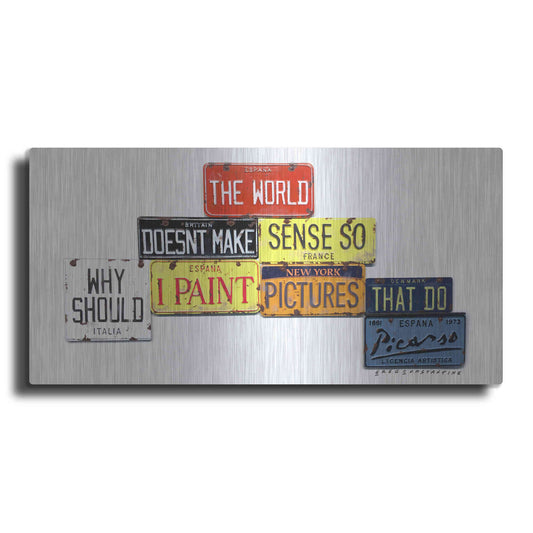 Luxe Metal Art 'Picasso Make Sense' by Gregory Constantine, Metal Wall Art
