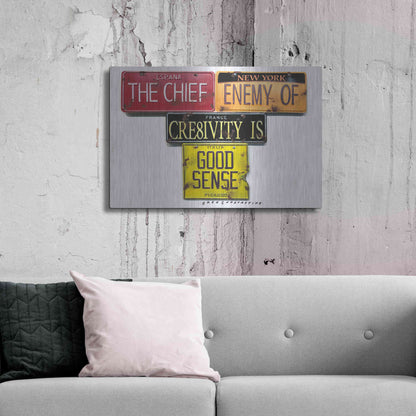 Luxe Metal Art 'Picasso Chief Enemy' by Gregory Constantine, Metal Wall Art,36x24