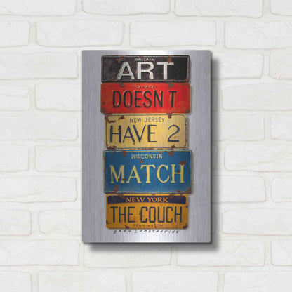 Luxe Metal Art 'Pennington Match The Couch' by Gregory Constantine, Metal Wall Art,12x16