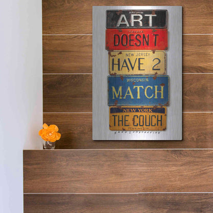 Luxe Metal Art 'Pennington Match The Couch' by Gregory Constantine, Metal Wall Art,12x16