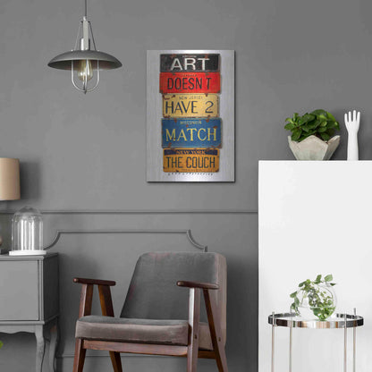 Luxe Metal Art 'Pennington Match The Couch' by Gregory Constantine, Metal Wall Art,16x24