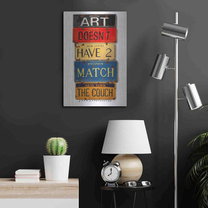 Luxe Metal Art 'Pennington Match The Couch' by Gregory Constantine, Metal Wall Art,16x24