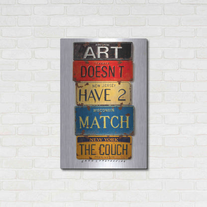 Luxe Metal Art 'Pennington Match The Couch' by Gregory Constantine, Metal Wall Art,24x36