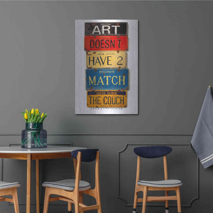 Luxe Metal Art 'Pennington Match The Couch' by Gregory Constantine, Metal Wall Art,24x36