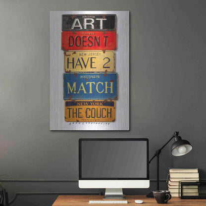Luxe Metal Art 'Pennington Match The Couch' by Gregory Constantine, Metal Wall Art,24x36