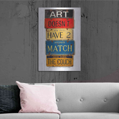 Luxe Metal Art 'Pennington Match The Couch' by Gregory Constantine, Metal Wall Art,24x36