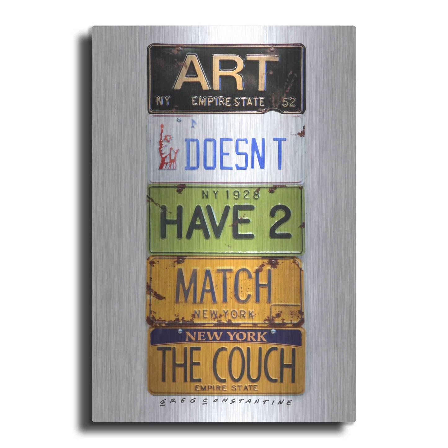 Luxe Metal Art 'Pennington Couch' by Gregory Constantine, Metal Wall Art