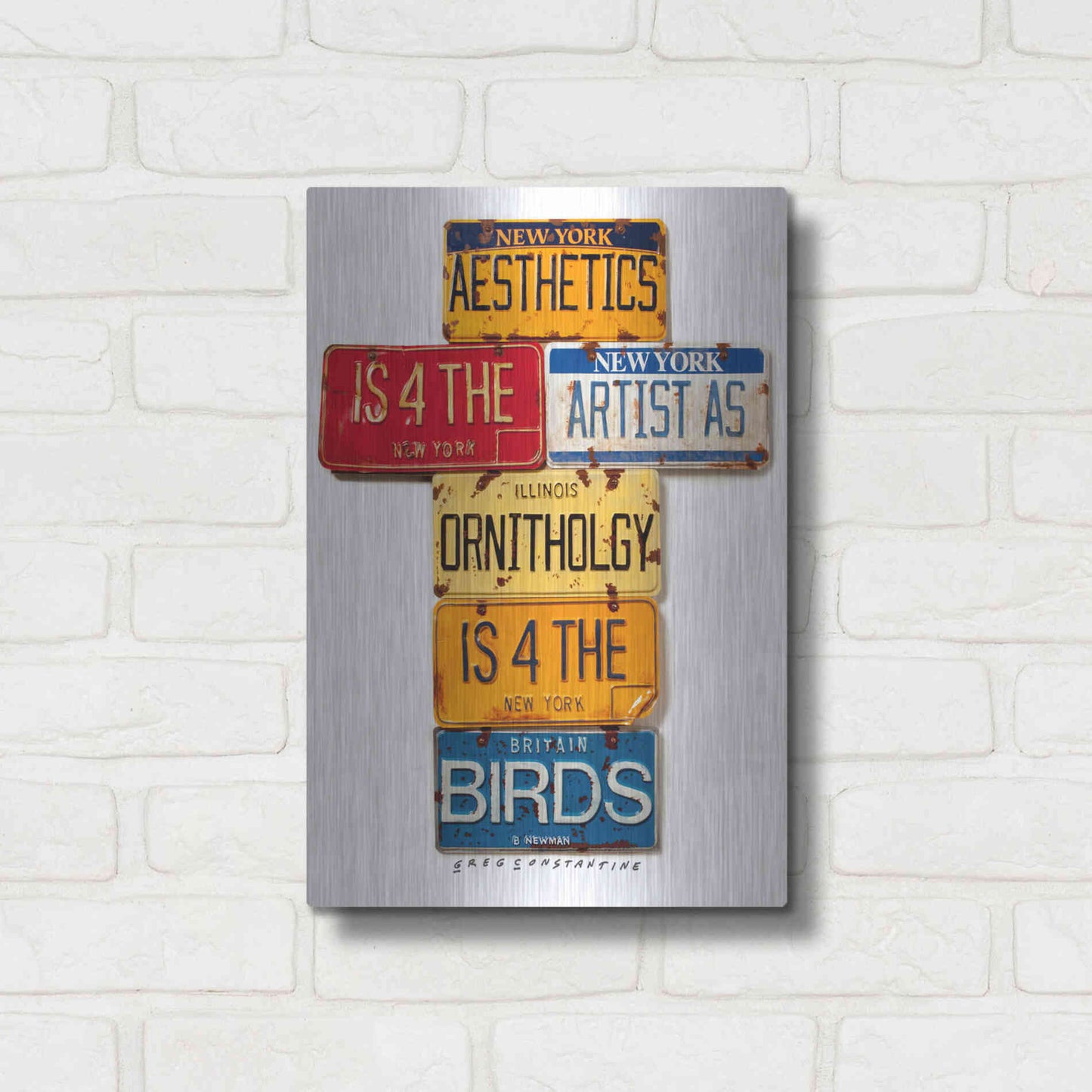 Luxe Metal Art 'Newman Aesthetics 4 The Artist' by Gregory Constantine, Metal Wall Art,12x16