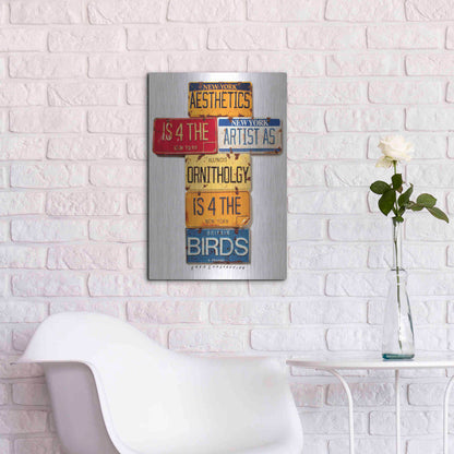 Luxe Metal Art 'Newman Aesthetics 4 The Artist' by Gregory Constantine, Metal Wall Art,16x24