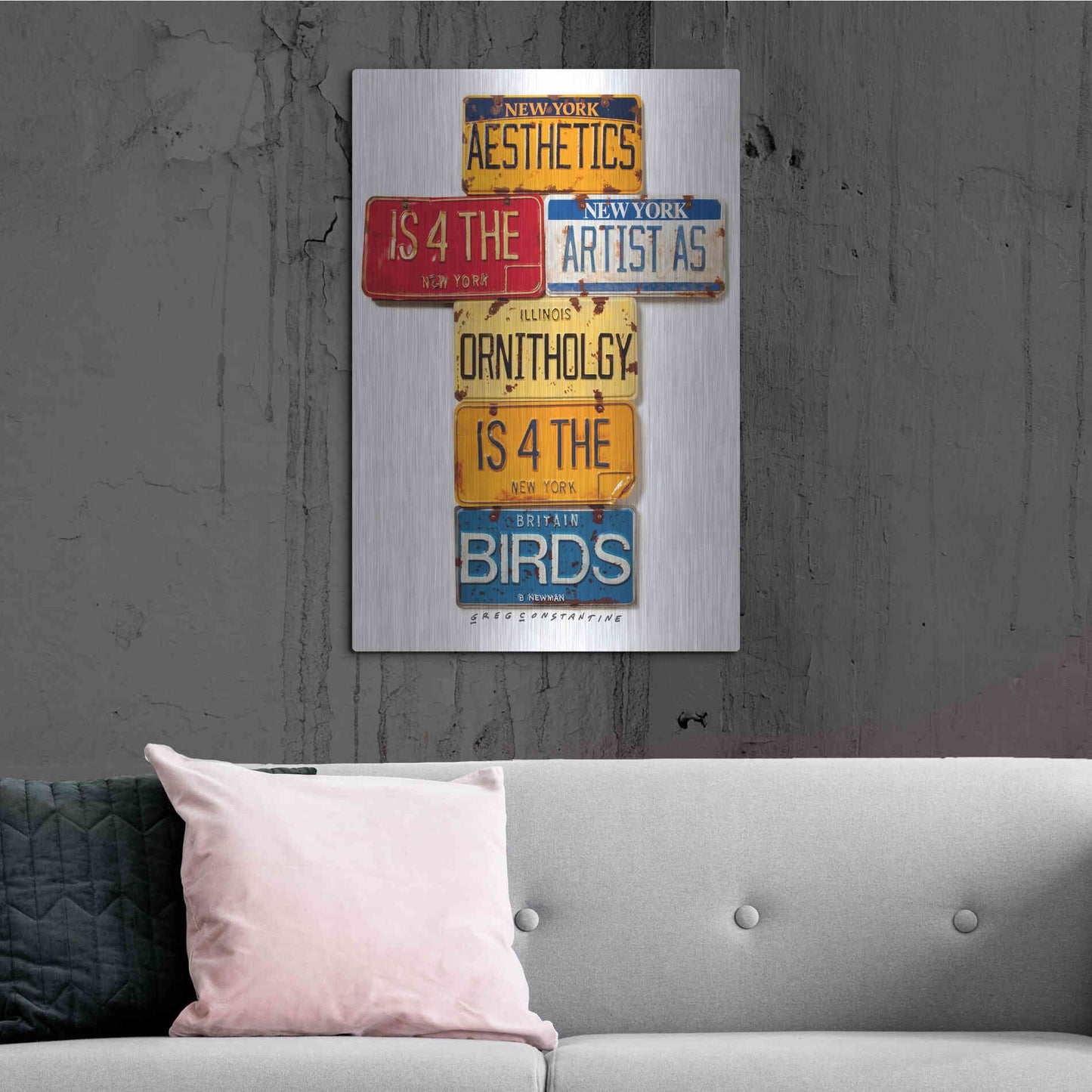 Luxe Metal Art 'Newman Aesthetics 4 The Artist' by Gregory Constantine, Metal Wall Art,24x36