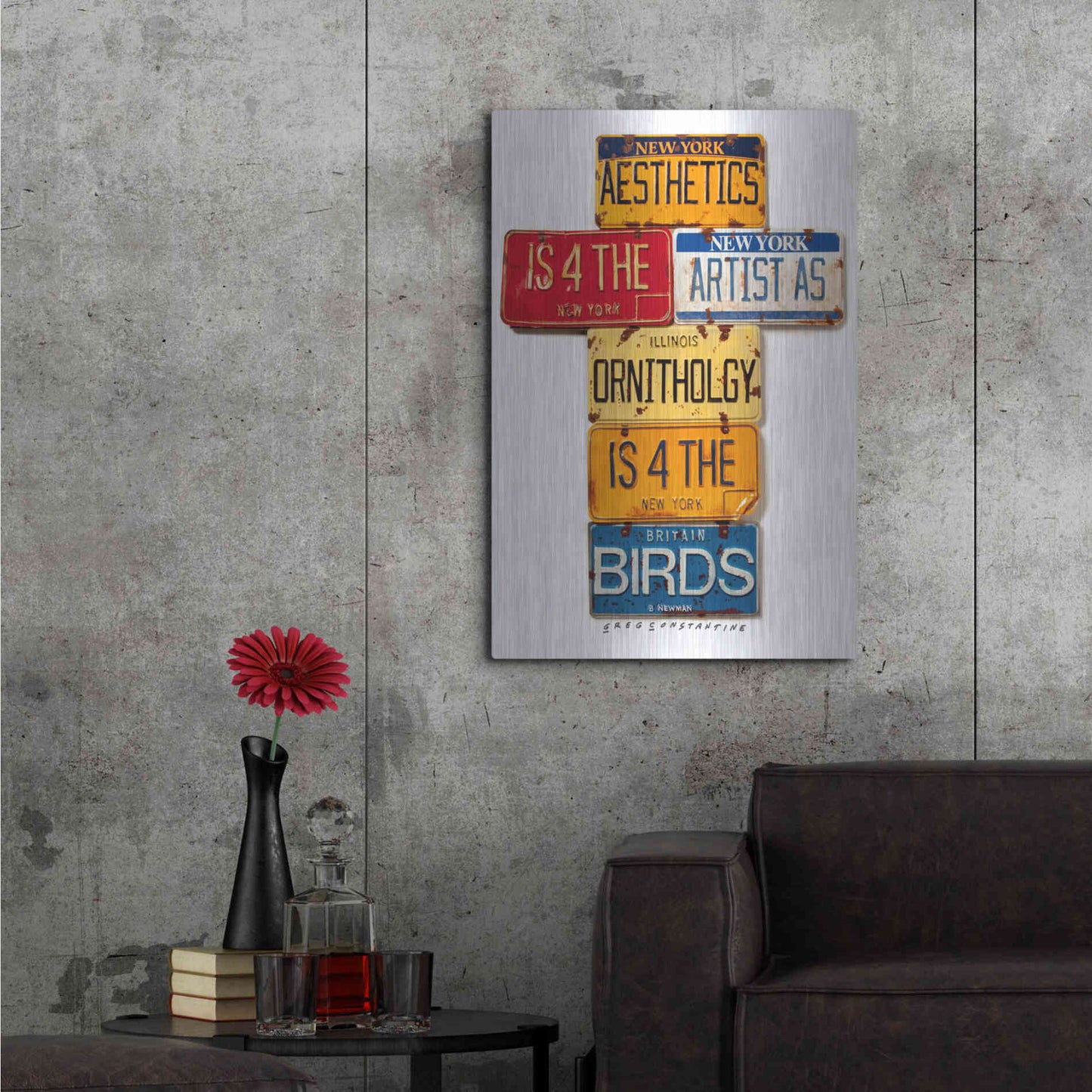 Luxe Metal Art 'Newman Aesthetics 4 The Artist' by Gregory Constantine, Metal Wall Art,24x36