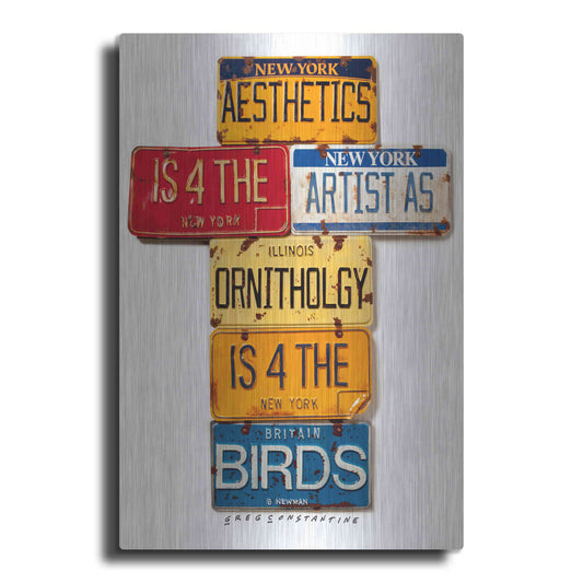Luxe Metal Art 'Newman Aesthetics 4 The Artist' by Gregory Constantine, Metal Wall Art