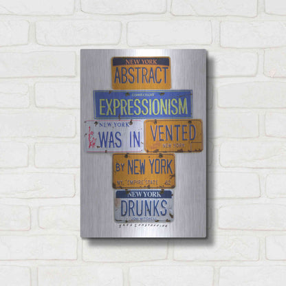 Luxe Metal Art 'Mitchell NY Drunks' by Gregory Constantine, Metal Wall Art,12x16