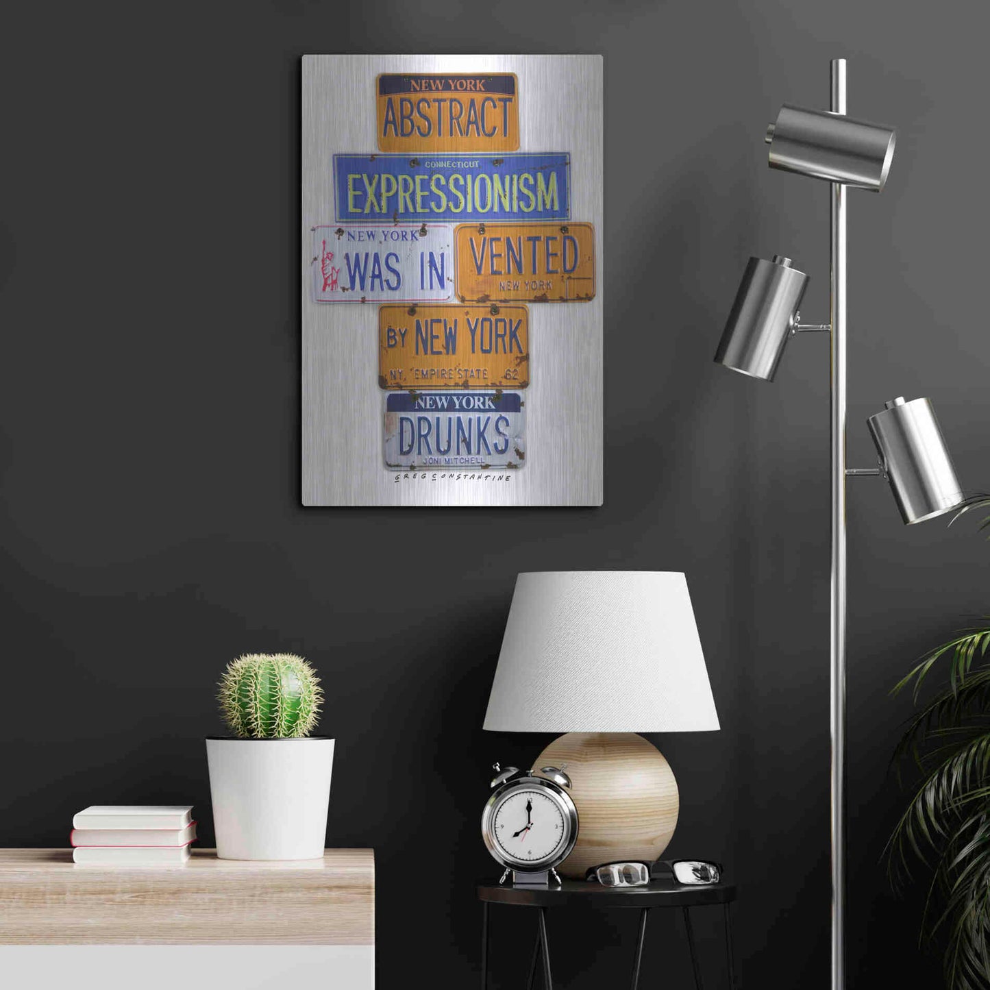 Luxe Metal Art 'Mitchell NY Drunks' by Gregory Constantine, Metal Wall Art,16x24
