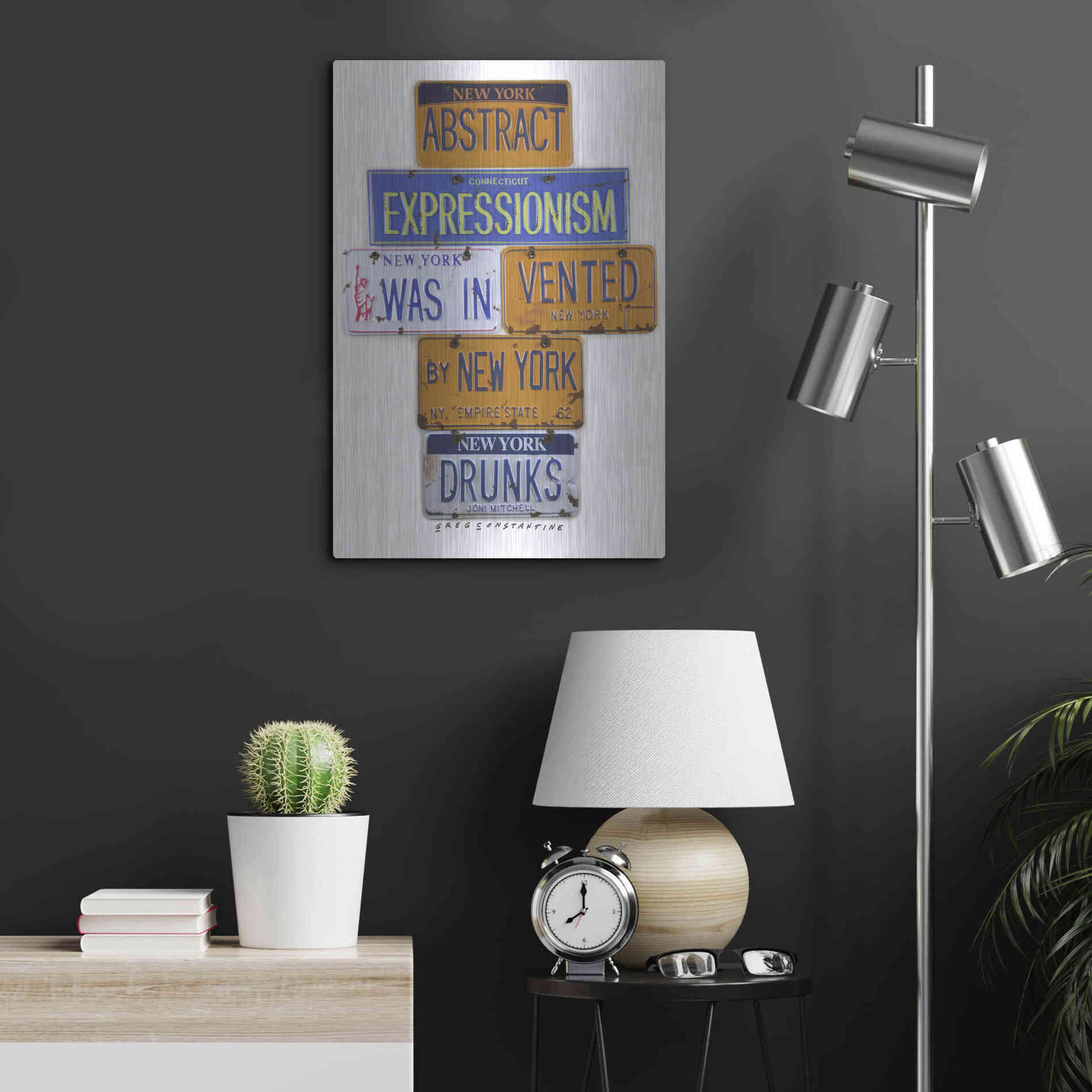 Luxe Metal Art 'Mitchell NY Drunks' by Gregory Constantine, Metal Wall Art,16x24