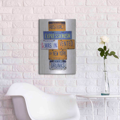 Luxe Metal Art 'Mitchell NY Drunks' by Gregory Constantine, Metal Wall Art,16x24