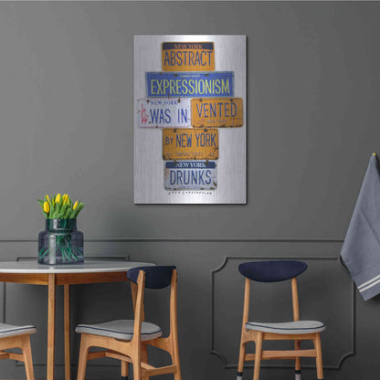 Luxe Metal Art 'Mitchell NY Drunks' by Gregory Constantine, Metal Wall Art,24x36