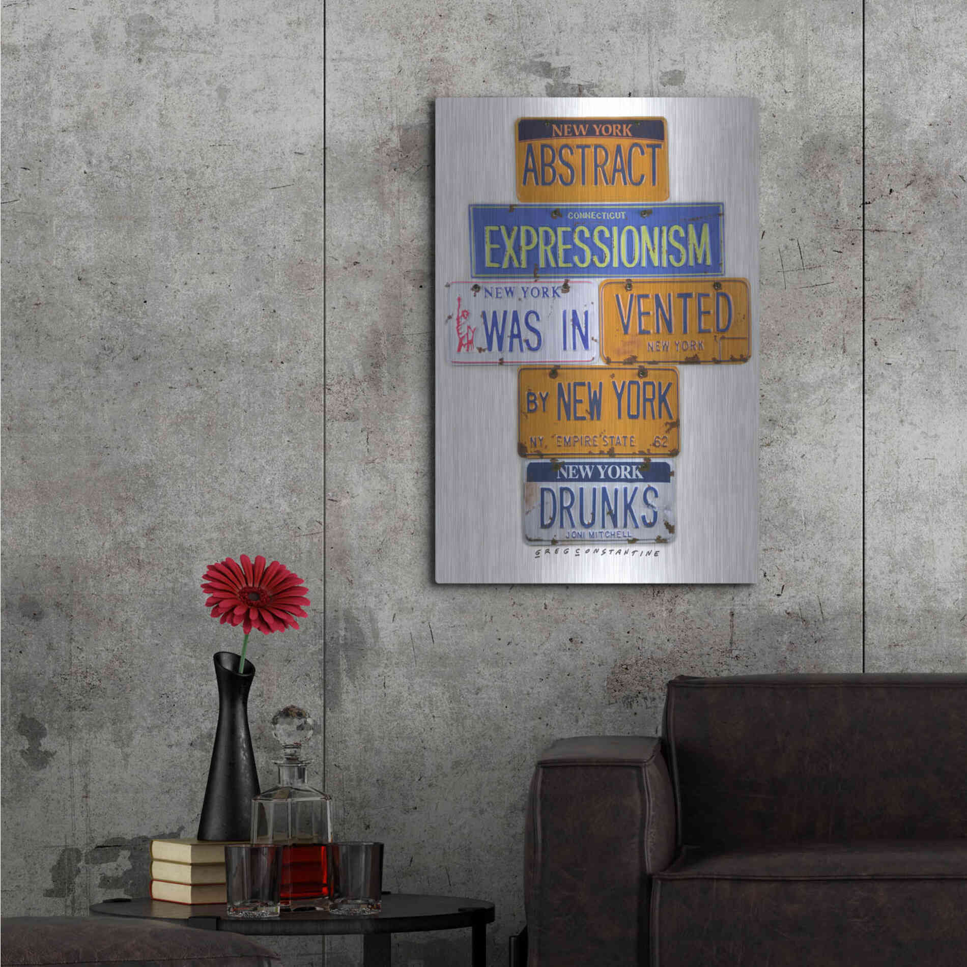 Luxe Metal Art 'Mitchell NY Drunks' by Gregory Constantine, Metal Wall Art,24x36