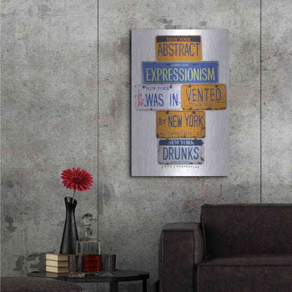Luxe Metal Art 'Mitchell NY Drunks' by Gregory Constantine, Metal Wall Art,24x36
