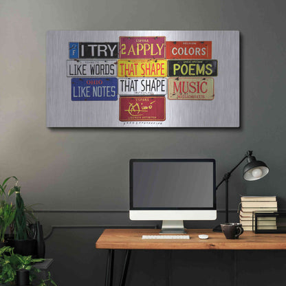 Luxe Metal Art 'Miro Colors' by Gregory Constantine, Metal Wall Art,48x24