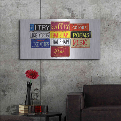 Luxe Metal Art 'Miro Colors' by Gregory Constantine, Metal Wall Art,48x24