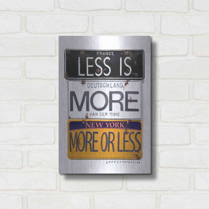 Luxe Metal Art 'Mies Less Is More' by Gregory Constantine, Metal Wall Art,12x16