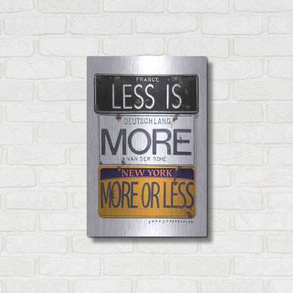 Luxe Metal Art 'Mies Less Is More' by Gregory Constantine, Metal Wall Art,16x24