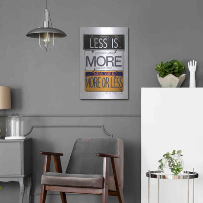 Luxe Metal Art 'Mies Less Is More' by Gregory Constantine, Metal Wall Art,16x24