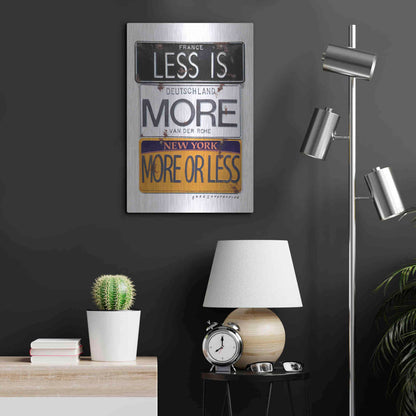 Luxe Metal Art 'Mies Less Is More' by Gregory Constantine, Metal Wall Art,16x24