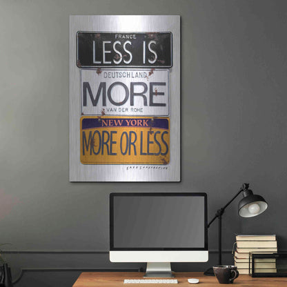 Luxe Metal Art 'Mies Less Is More' by Gregory Constantine, Metal Wall Art,24x36