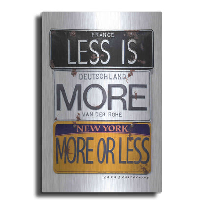 Luxe Metal Art 'Mies Less Is More' by Gregory Constantine, Metal Wall Art
