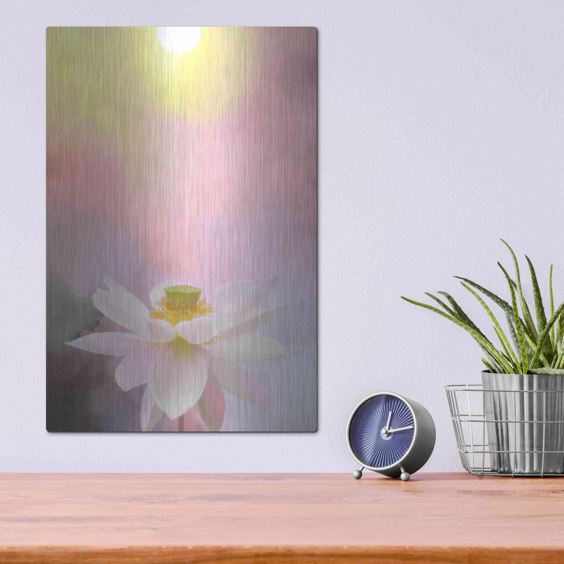 Luxe Metal Art 'Beauty at Dawn' by Bahman Farzad, Metal Wall Art,12x16