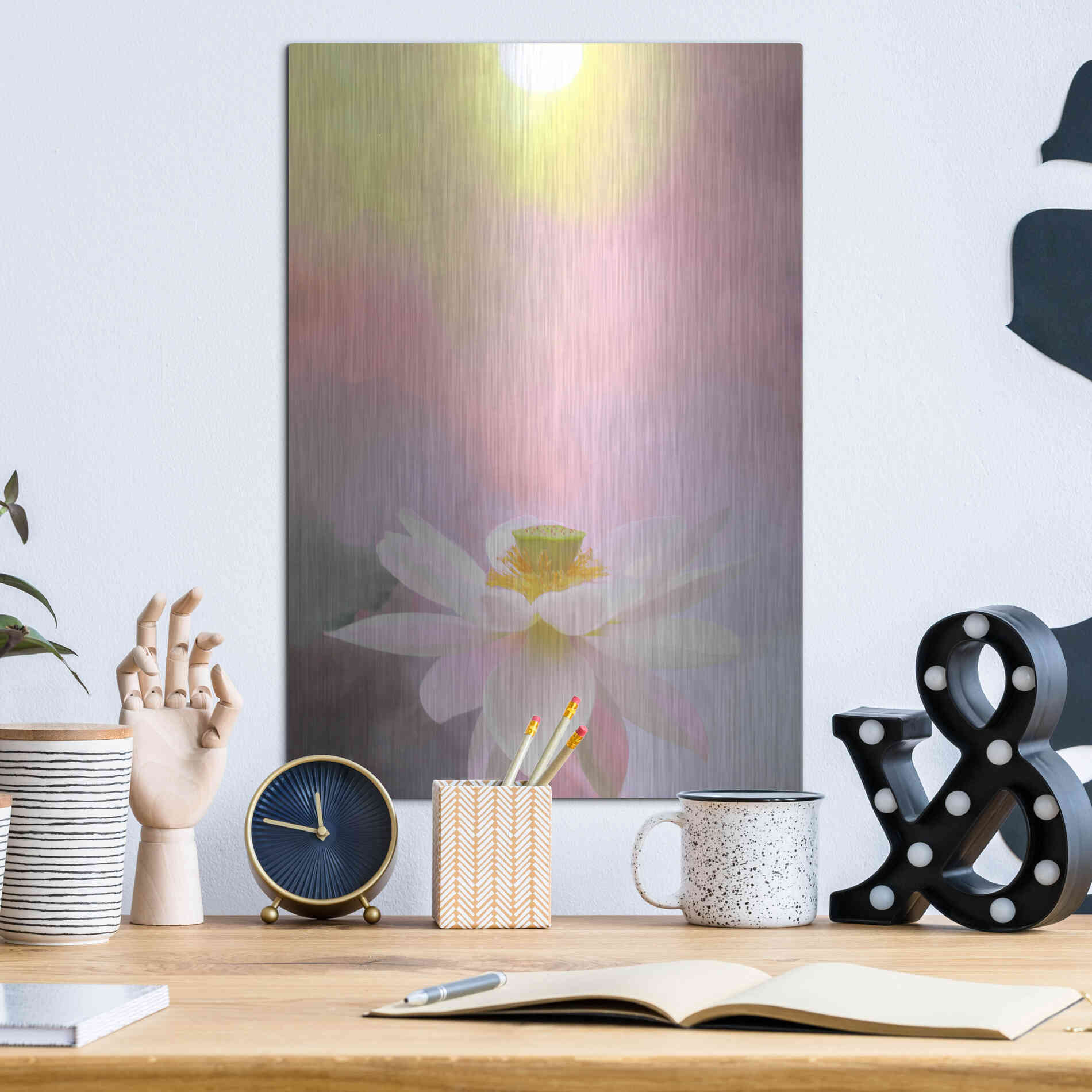 Luxe Metal Art 'Beauty at Dawn' by Bahman Farzad, Metal Wall Art,12x16