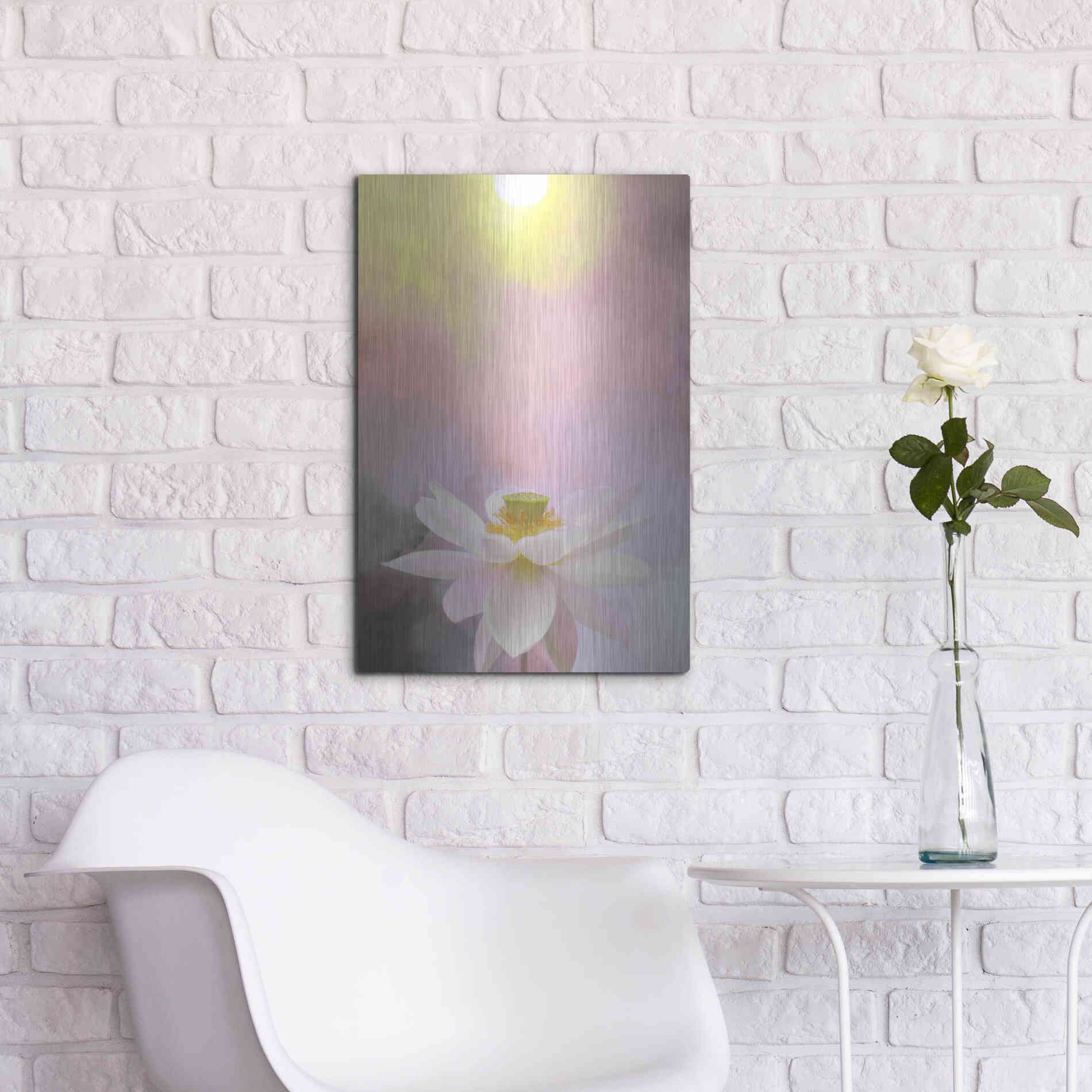 Luxe Metal Art 'Beauty at Dawn' by Bahman Farzad, Metal Wall Art,16x24