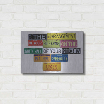 Luxe Metal Art 'Leger Pots Pans' by Gregory Constantine, Metal Wall Art,24x16