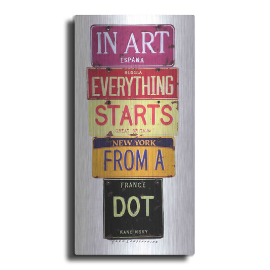 Luxe Metal Art 'Kandinsky Dot' by Gregory Constantine, Metal Wall Art